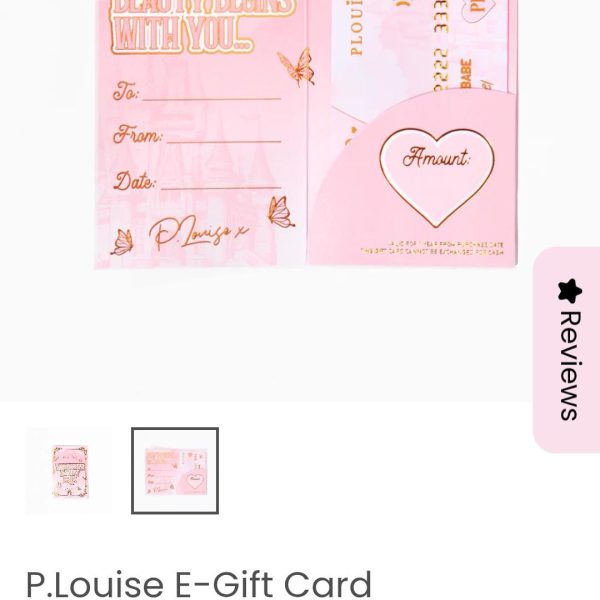 PLOUISE £250 Gift card or £200 Cash alternative