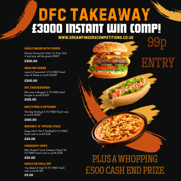 £500 End Prize with £2500 Instant wins!
